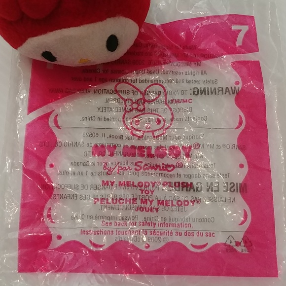 McDonald's My Melody Plush By Sanrio #7 2009 - Picture 2 of 3